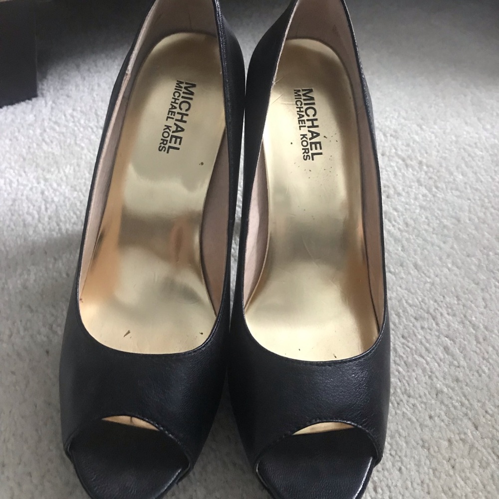 Michael Kors Black Peep Toe